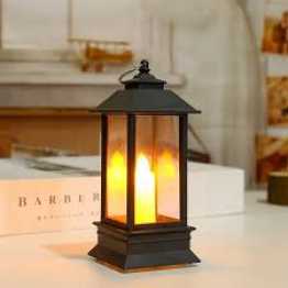 Acrylic Plastic Battery Operated Mini Lantern | LED Lamp Candle for Vintage Antique Decoration (Square, 1)